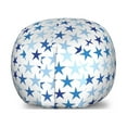 thumbnail image 1 of Stars Storage Toy Bag Chair, Graphic Sky Cosmos Outer Space Items Symmetric Blueish Gradient Tone, Stuffed Animal Organizer Washable Bag, Large Size, Indigo Dark Blue and White, by Ambesonne, 1 of 3