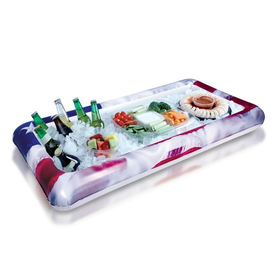 Stars & Stripes 48 cans Buffet Soft Chest Cooler Americans Flag RWB