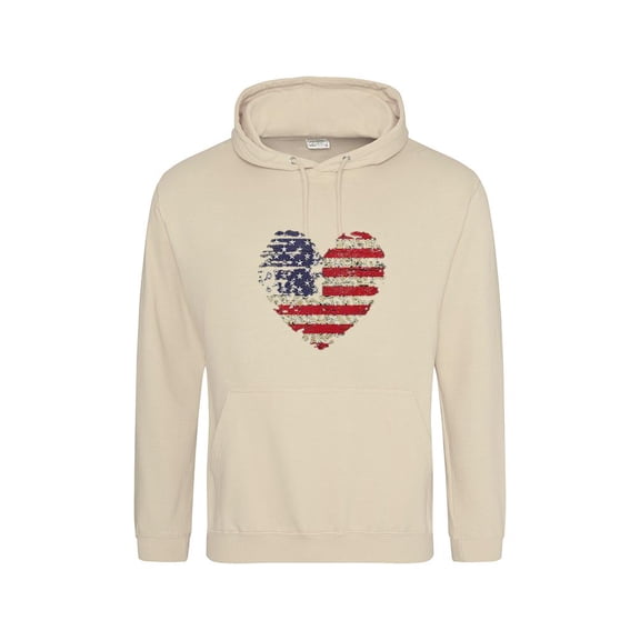 Stars Stripes 4th July Flag, Patriotic, USA Holiday, Liberty, Free, America Hoodie Unisex, up to 5XL