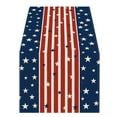 thumbnail image 1 of Stars and Stripes 4th of July Table Runner, Patriotic Memorial Day Table Runner, Independence Day Kitchen Dining Table Runners for Home Farmhouse Party Decor 13 x 72 Inch, 1 of 6