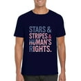 thumbnail image 1 of Stars Stripes And Human Rights 4 July Of Independence T-Shirt, for men & women, up to size 5XL, 1 of 3