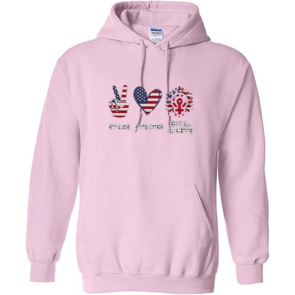 Stars Stripes Equal Rights 4th July, Repro V2, Feminist, Choice, USA, Protest Hoodie Unisex, up to 5XL