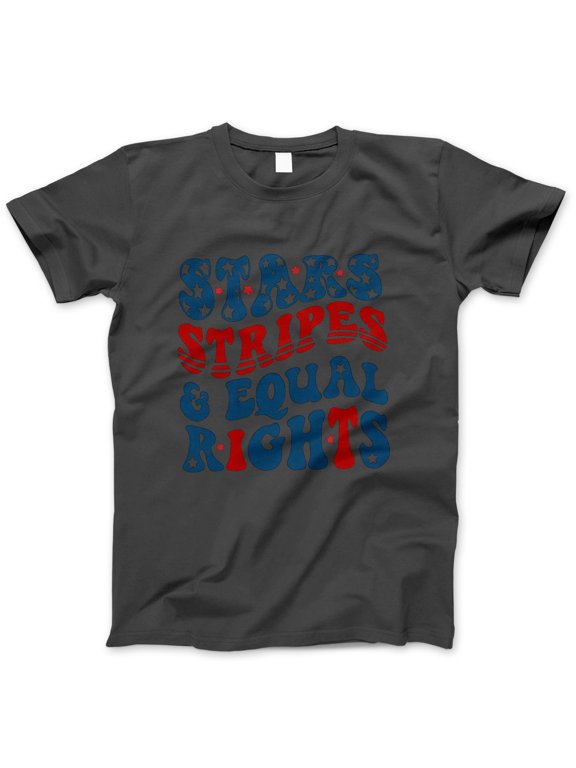 Stars Stripes & Equal Rights Shirt – Patriotic Equality T-Shirt, Red White Blue 4th of July Tee, Pride & Feminist Graphic USA Top for Women, Men, Activists