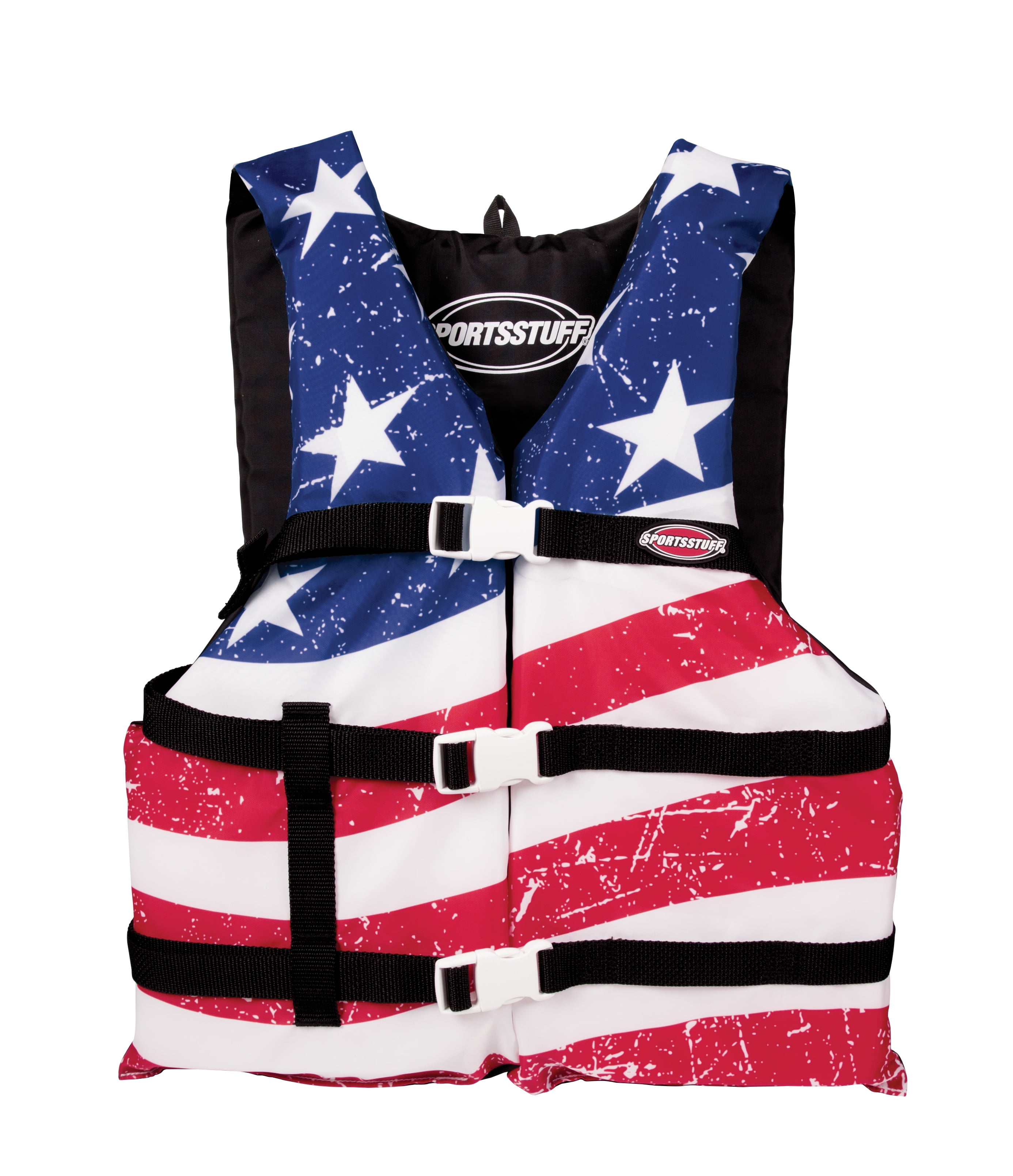 Airhead Sportsstuff Stars & Stripes Life Jacket, Adult Universal, Chest 30-52", Unisex