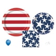 thumbnail image 1 of Stars and Stripes Patriotic 4th of July Party Supplies Pack  Stars and Stripes Plates  Stars and Stripes Napkins  Patriotic Appetizer Plates  Patriotic Napkins - Serves 8, 1 of 8