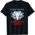 thumbnail image 1 of Stars Stripes Reproductive Rights 4th Of July Patriotic Tee Womens T-Shirt Black, 1 of 5
