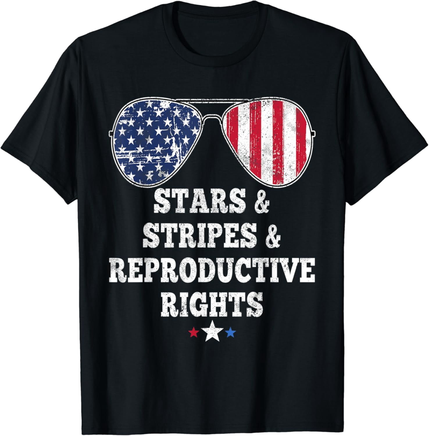 Stars Stripes Reproductive Rights American Flag 4th Of July T-Shirt ...