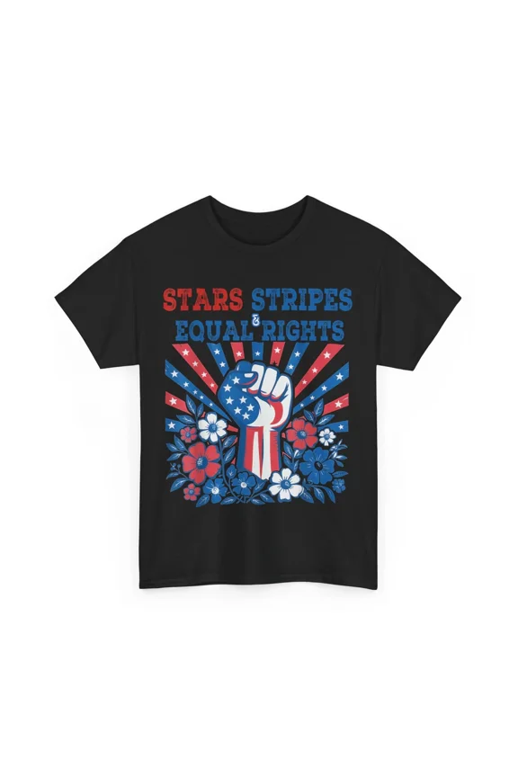 Stars Stripes Rights Shirt Bold Equality Pride Festive Spirit Unisex T-Shirt, up to size 5XL