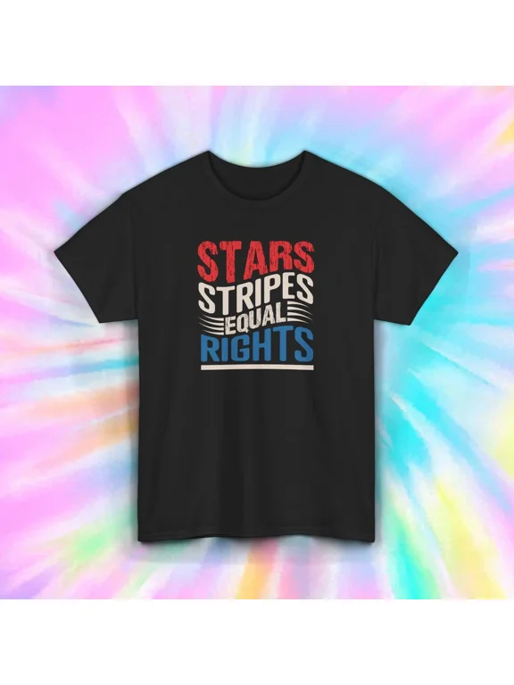 Stars Stripes Rights T-Shirt Equality Gift Usa Graphic
