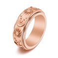 thumbnail image 1 of Stars Sun Moon Rotatable Titanium Steel Ring For Women Geometric Fashion Jewelry Design For Everyday Style Now, 1 of 7
