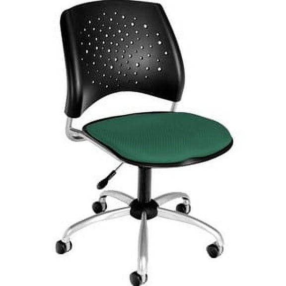 OFM Stars Fabric Swivel Office Chair in Shamrock Green