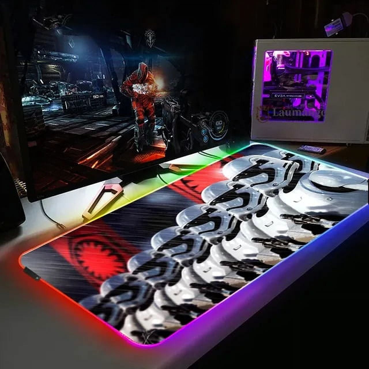 Stars Wars Rgb Mouse Pad Large Custom Mousepad Keyboard Computer Pc ...