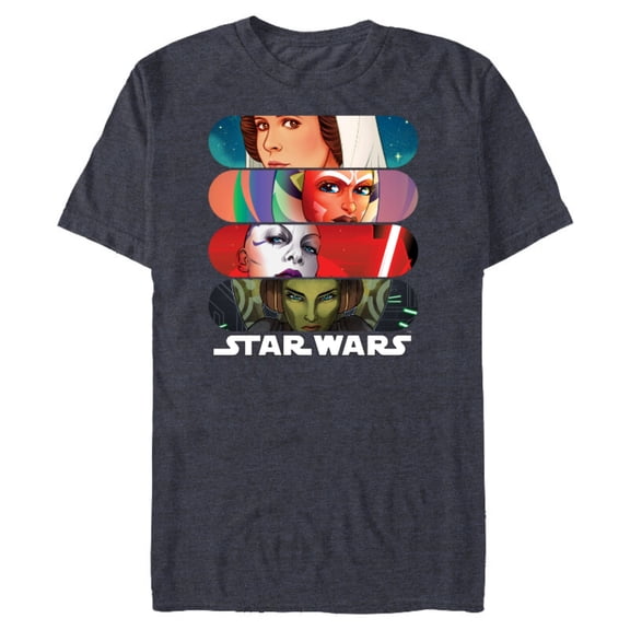 Stars Wars Women of the Galaxy - Short Sleeve Blended T-Shirt for Adults - Customized-Navy Heather