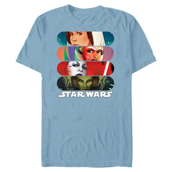 Stars Wars Women of the Galaxy - Short Sleeve Blended T-Shirt for Adults - Customized-Ocean Blue