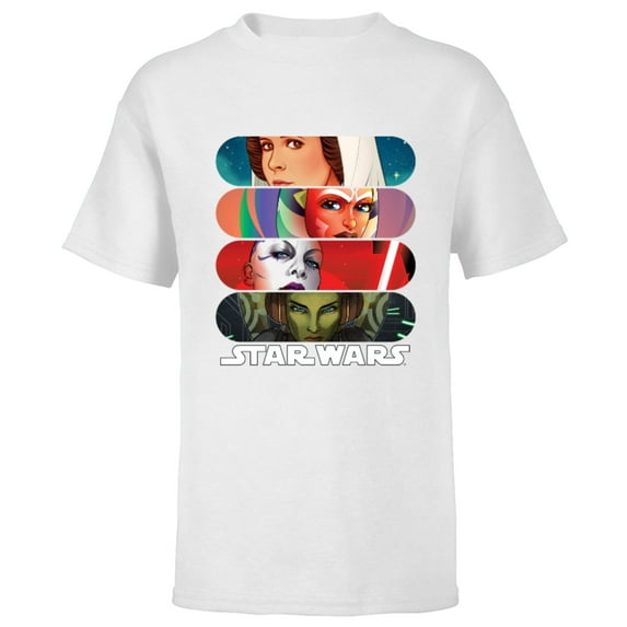 Stars Wars Women of the Galaxy - Short Sleeve T-Shirt for Kids - Customized-White