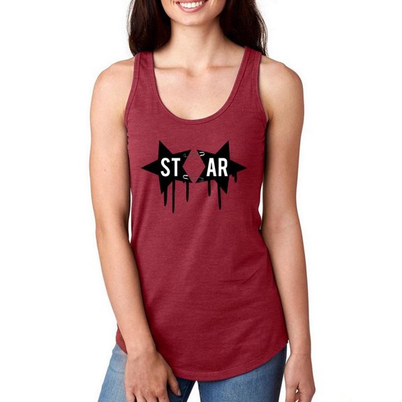 Stars With Clips Banner Racerback Tank Women -Image by Shutterstock, Female XX-Large