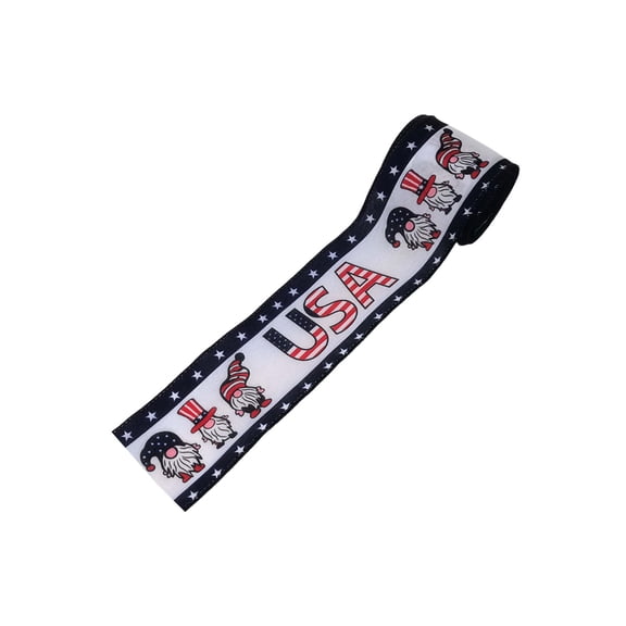 Stars and Bars Patriotic Ribbon, American Flag Wired Ribbon, Rustic 4th of July Decoration, DIY Crafts, USA Decor, Rustic, Veterans Day, Christmas