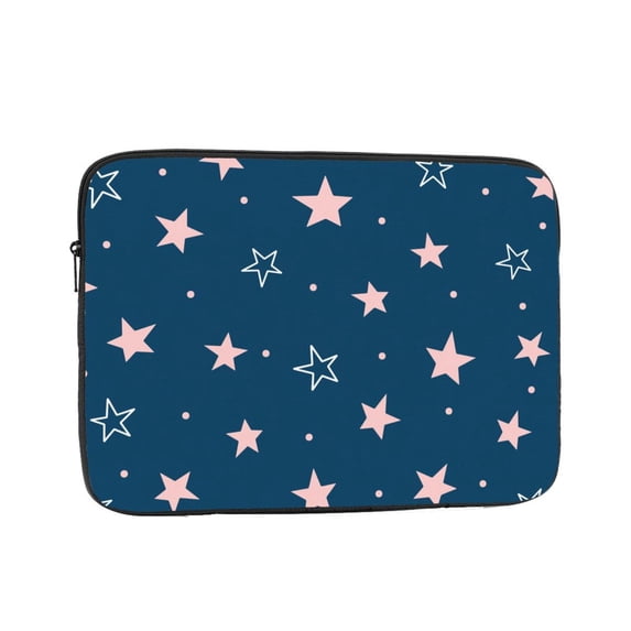 Stars and Dots Girly Print Portable Laptop Sleeve Compatible with MacBook Air Notebook Computer Case for Men Women College School Students