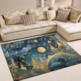 thumbnail image 1 of Stars and Moon Area Rugs Soft Non-Slip Floor Mats Large Nursery Carpets Doormat for Living Room Bedroom Hotel Decor 80"x58", 1 of 7