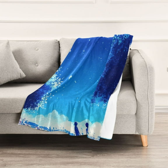 Stars and Night Sky Throw Blanket 60" x 90" Soft and Warm Blankets for Couch Sofa and Bed