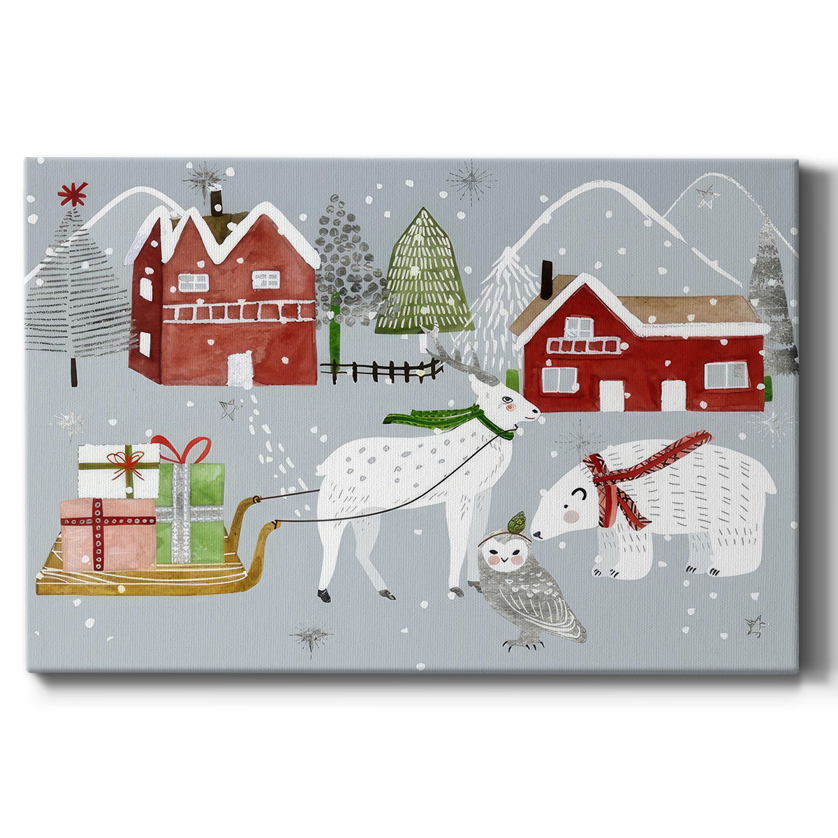 Stars and Snowflakes Collection A- Gallery Wrapped Canvas