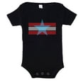 thumbnail image 1 of Stars and Stripes Baby Romper, Baby 4th of July Shirts, USA Baby one-piece - Black CA165PATRIOT S15 12-18, 1 of 2