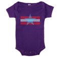 thumbnail image 1 of Stars and Stripes Baby Romper, Baby 4th of July Shirts, USA Baby one-piece - Purple Mountain CA165PATRIOT S15 12-18, 1 of 2