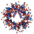 thumbnail image 1 of Northlight Stars and Stripes Glittered Patriotic Artificial Twig Wreath - 24", 1 of 9