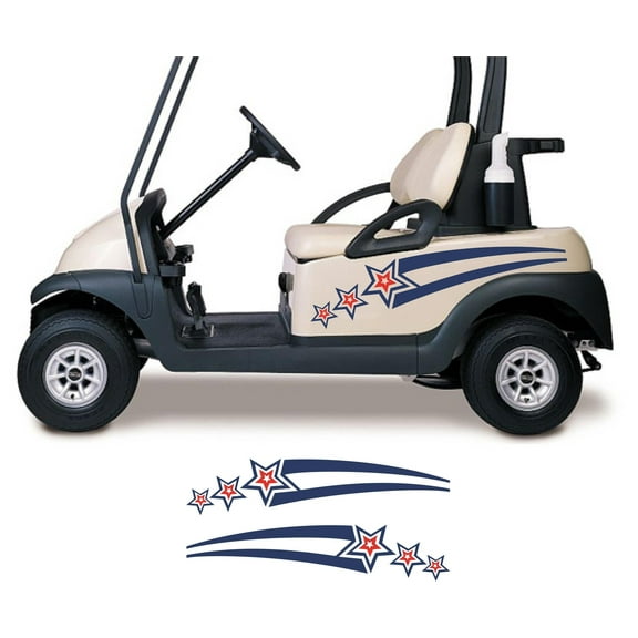 Stars and Stripes USA Side By Side ATV Golf Cart Decals Accessories Go Kart Stickers GC300