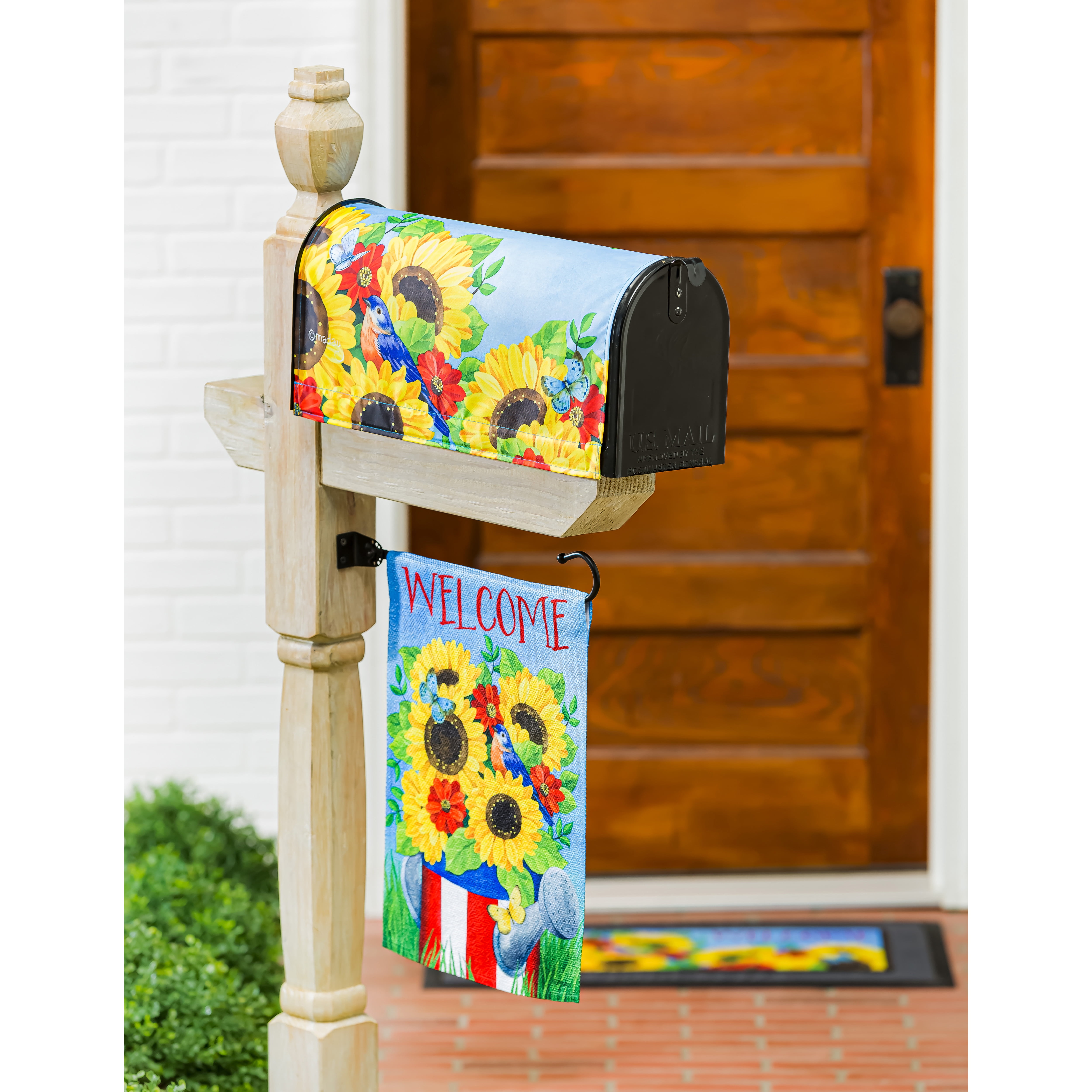 Stars And Stripes Watering Can Mailbox Cover