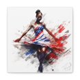 thumbnail image 1 of "Stars and Stripes in Harmony: The Dancing Beauty" - Canvas Gallery Wrap, 1 of 2
