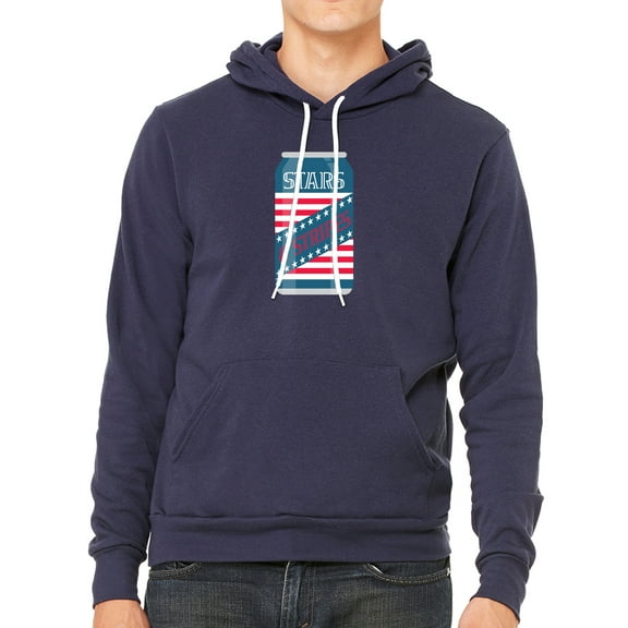 Stars and Strips Beer Hoodie, Funny Drinking Sweatshirts, Patriotic Hoodies - Navy MH200HOODPATRIOT S22 2XL