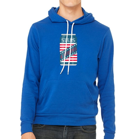 Stars and Strips Beer Hoodie, Funny Drinking Sweatshirts, Patriotic Hoodies - Royal MH200HOODPATRIOT S22 2XL