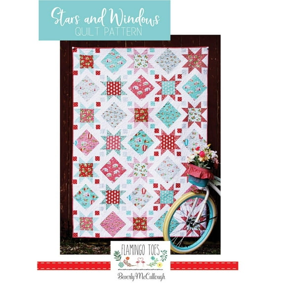 Flamingo Toes Stars and Windows Quilt Pattern