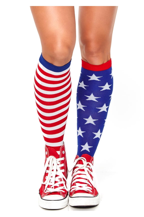 Stars and stripes knee highs. - O/S / MULTICOLOR