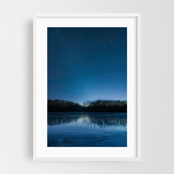 Stars over Beaver Creek - Charlottesville Virginia Photography White Framed Wall Art Print 24 x 36 inches