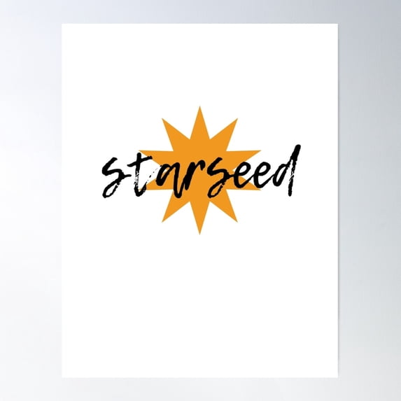 Starseed With Yellow Star Poster Wall Art, Modern Wall Decor For Living Room Bedroom, 12x18 UNFRAMED