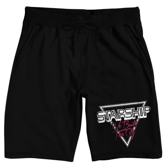 Starship We Built This City Men's Black Sleep Pajama Shorts
- Small