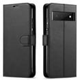 thumbnail image 1 of Starshop Case for Google Pixel 7 Pro, +Glass Screen Protector, Premium Leather Wallet Pocket Black, 1 of 8
