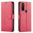 thumbnail image 1 of Starshop Case for TCL 20 A 5G, +Glass Screen Protector, Premium Leather Wallet Pocket Pink, 1 of 8