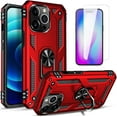 thumbnail image 1 of Starshop Case for iPhone 14 Pro Max, With Tempered Glass Protector, Drop Protection Ring Kickstand Cover Red, 1 of 8