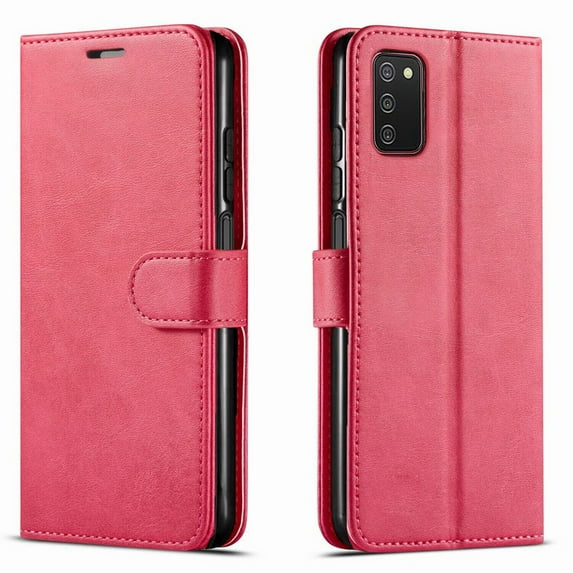 Starshop Galaxy A04S case, With Tempered Glass Protector, Drop Protection Ring Kickstand Cover Pink