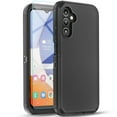 thumbnail image 1 of Starshop Galaxy A14 5G case, With Tempered Glass Protector, Shockproof Protection Rugged Hybrid Drop Cover Black, 1 of 5