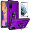 thumbnail image 1 of Starshop Galaxy A15 5G case, With Tempered Glass Protector, Drop Protection Ring Kickstand Cover Black, 1 of 5