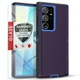 thumbnail image 1 of Starshop Galaxy S22 Ultra case, With Tempered Glass Protector, Shockproof Protection Rugged Hybrid Drop Belt Clip Cover Blue, 1 of 5