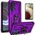 thumbnail image 1 of Starshop Motorola Edge 2022 Case, With Tempered Glass Protector, Drop Protection Ring Kickstand Cover Purple, 1 of 6