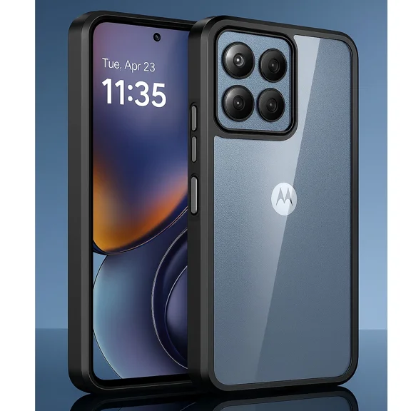 Starshop Motorola G Play 2026 Case Phone Cover Shockproof Slim With Glass Screen - Black