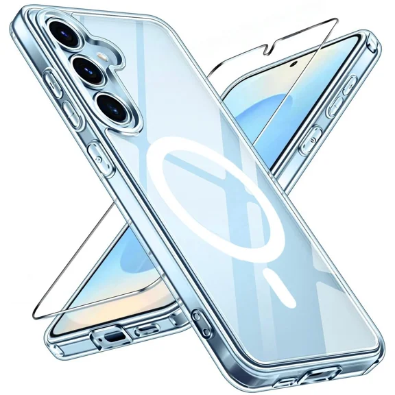 Starshop Samsung Galaxy A17 5G Case, Compatible with Magnetic Charging Slim Fit Clear Case With Screen - Clear