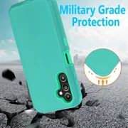 Starshop Samsung Galaxy S25 FE Case Phone Cover Shockproof Heavy Duty With Glass Screen - Teal