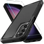 Starshop Samsung Galaxy S26 Plus Case Phone Cover Shockproof Case With Glass Screen - Black
